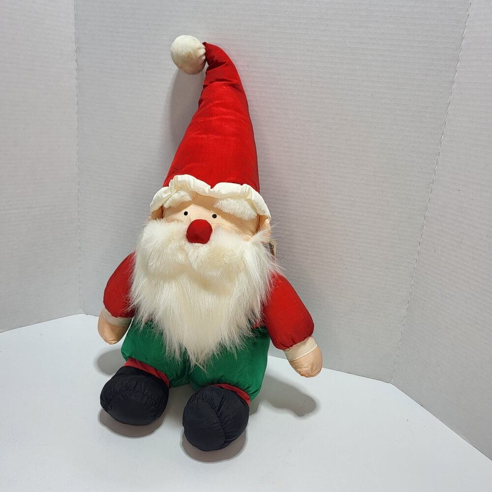 Vtg 1989 Fiesta Huggable Santa Claus Plush Stuffed Doll - Picture 3 of 14